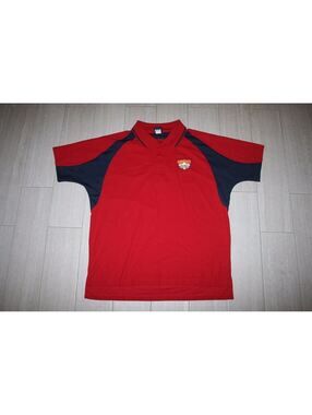 Cooperstown Dreams Park Polo Shirt MLB HOF Red/Blue Men's Large 100% Polyester